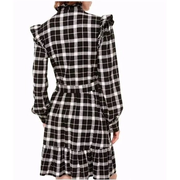 Kate Spade rustic plaid flannel dress M - Picture 2 of 10